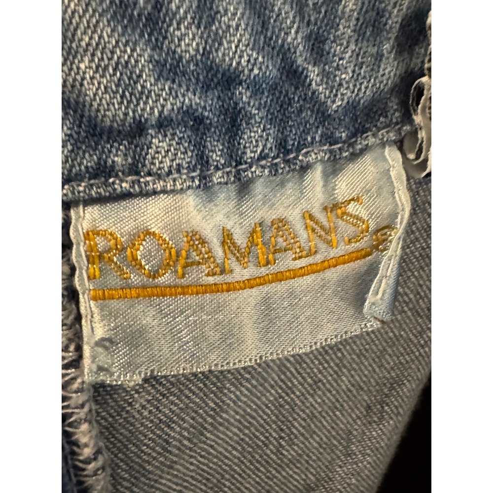 Roamans Vintage Denim 2 Piece Set Embroidered Floral Maxi Dress Jacket Blue B0 - Picture 2 of 7